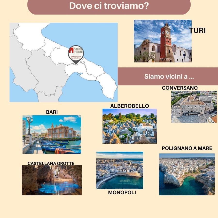Antiche Mura Apartments"Cielo Di Puglia" -2 Matrimoniali, Cucina E Terrazzo Turi Bagian luar foto